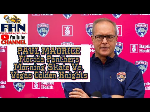 Paul Maurice, Florida Panthers Morning Skate Before Vegas Golden Knights