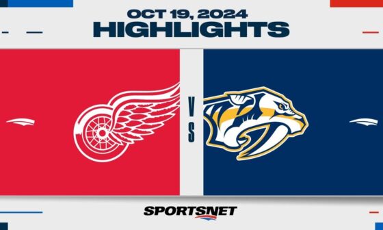 NHL Highlights | Red Wings vs. Predators - October 20, 2024