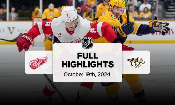 Red Wings at Predators | October 19, 2024 | NHL Full Game Highlights