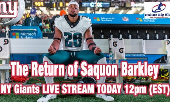 New York Giants LUNCH TIME LIVE STREAM TODAY 12pm (EST). The Return of Saquon Barkley