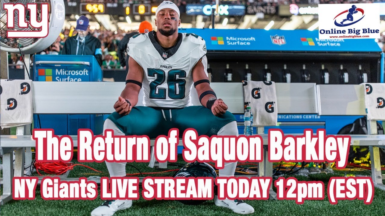 New York Giants LUNCH TIME LIVE STREAM TODAY 12pm (EST). The Return of Saquon Barkley