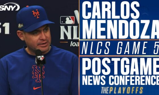 Mets manager Carlos Mendoza on team taking good at-bats, not striking out in NLCS Game 5 | SNY