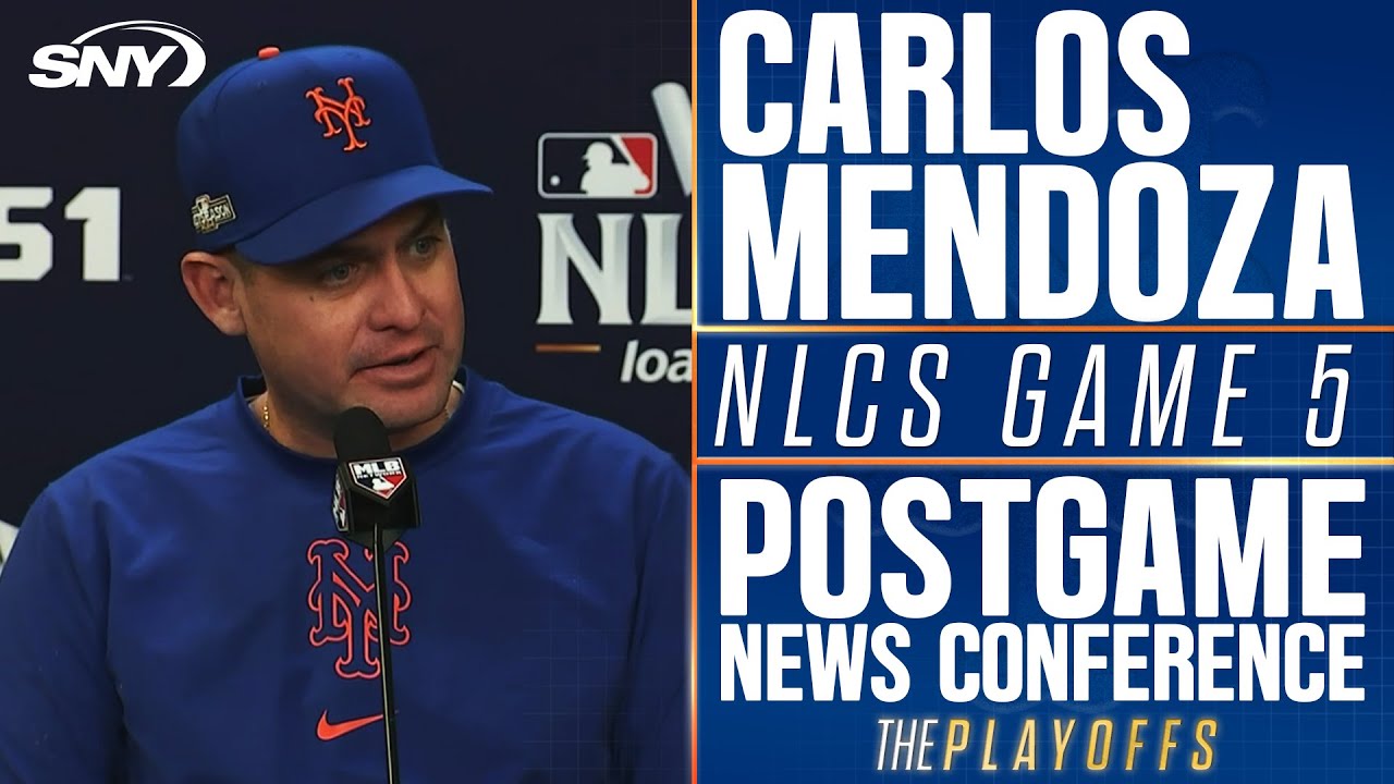 Mets manager Carlos Mendoza on team taking good at-bats, not striking out in NLCS Game 5 | SNY