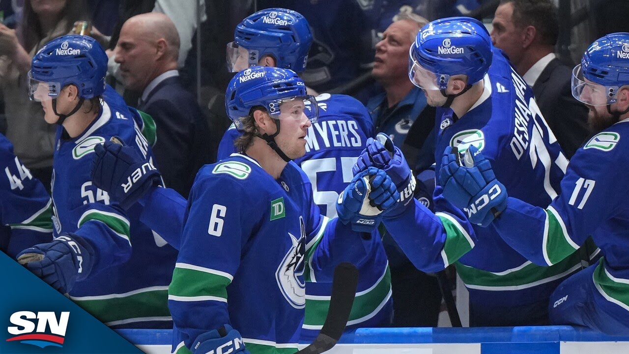 Canucks' Brock Boeser And Kiefer Sherwood Pot Pair Of Goals In Under A Minute