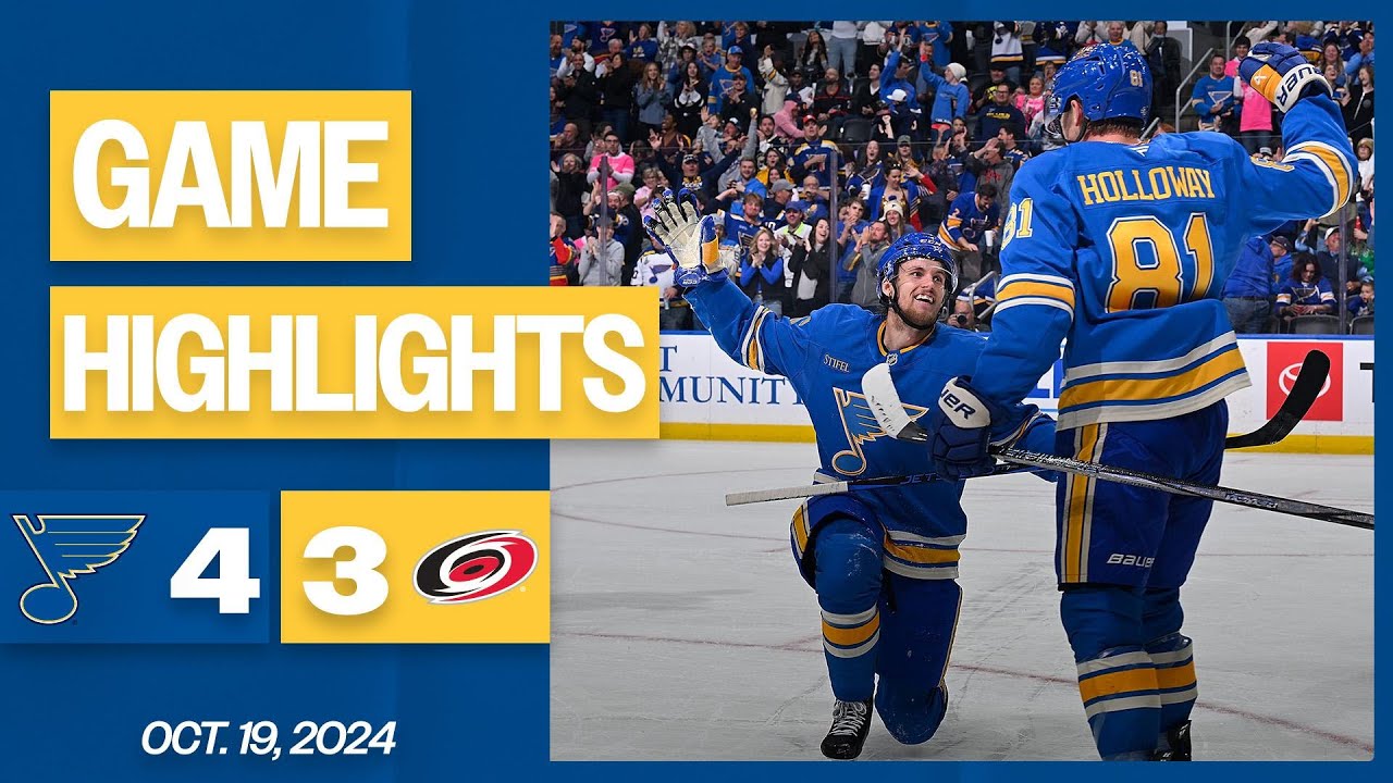 Game Highlights: Blues 4, Hurricanes 3