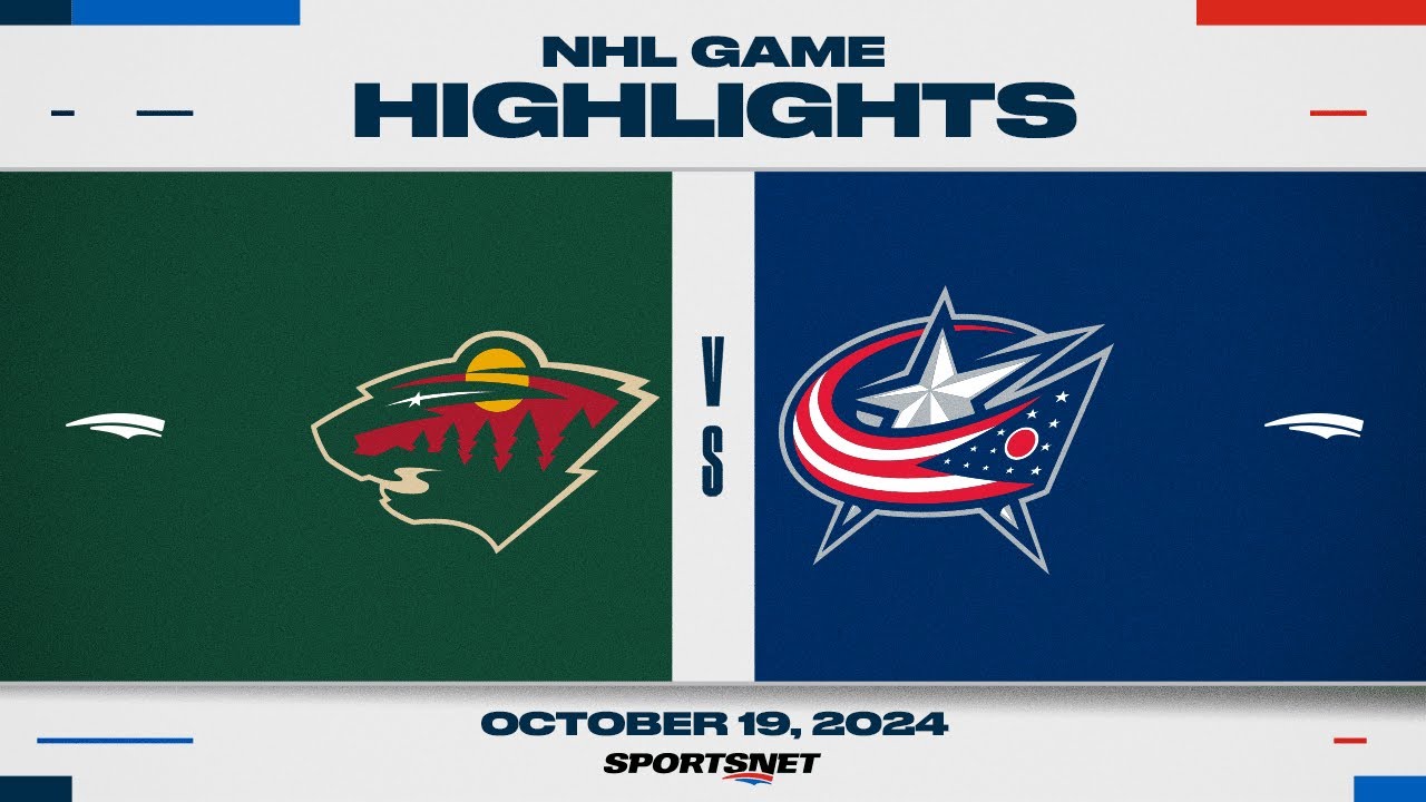 NHL Highlights | Wild vs. Blue Jackets - October 19, 2024