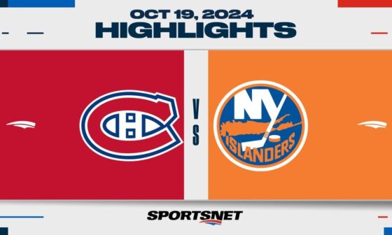 NHL Highlights | Canadiens vs. Islanders - October 19, 2024