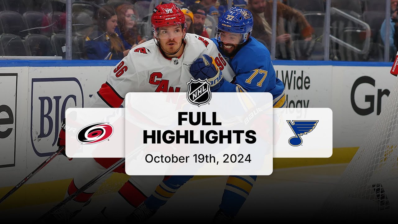 Hurricanes at Blues | October 19, 2024 | NHL Full Game Highlights