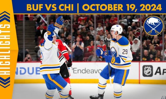 Buffalo Sabres Beat Chicago Blackhawks in 4-2 Victory | Full Highlights