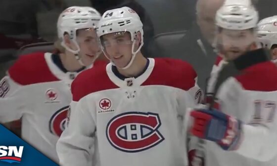 Canadiens' Logan Mailloux Rips Shot Off Post And In For First NHL Goal