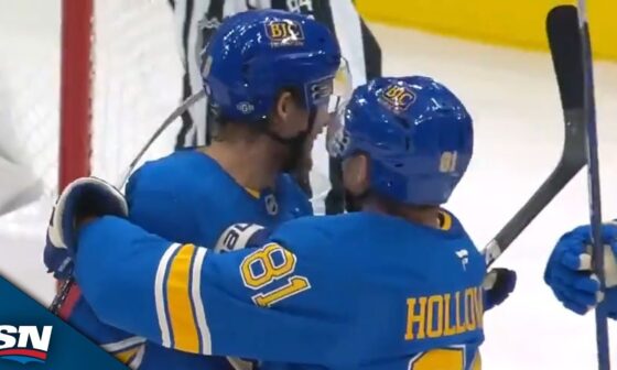 Ex-Oilers Show Their Chemistry As Philip Broberg Sets Up Dylan Holloway's First As Blues