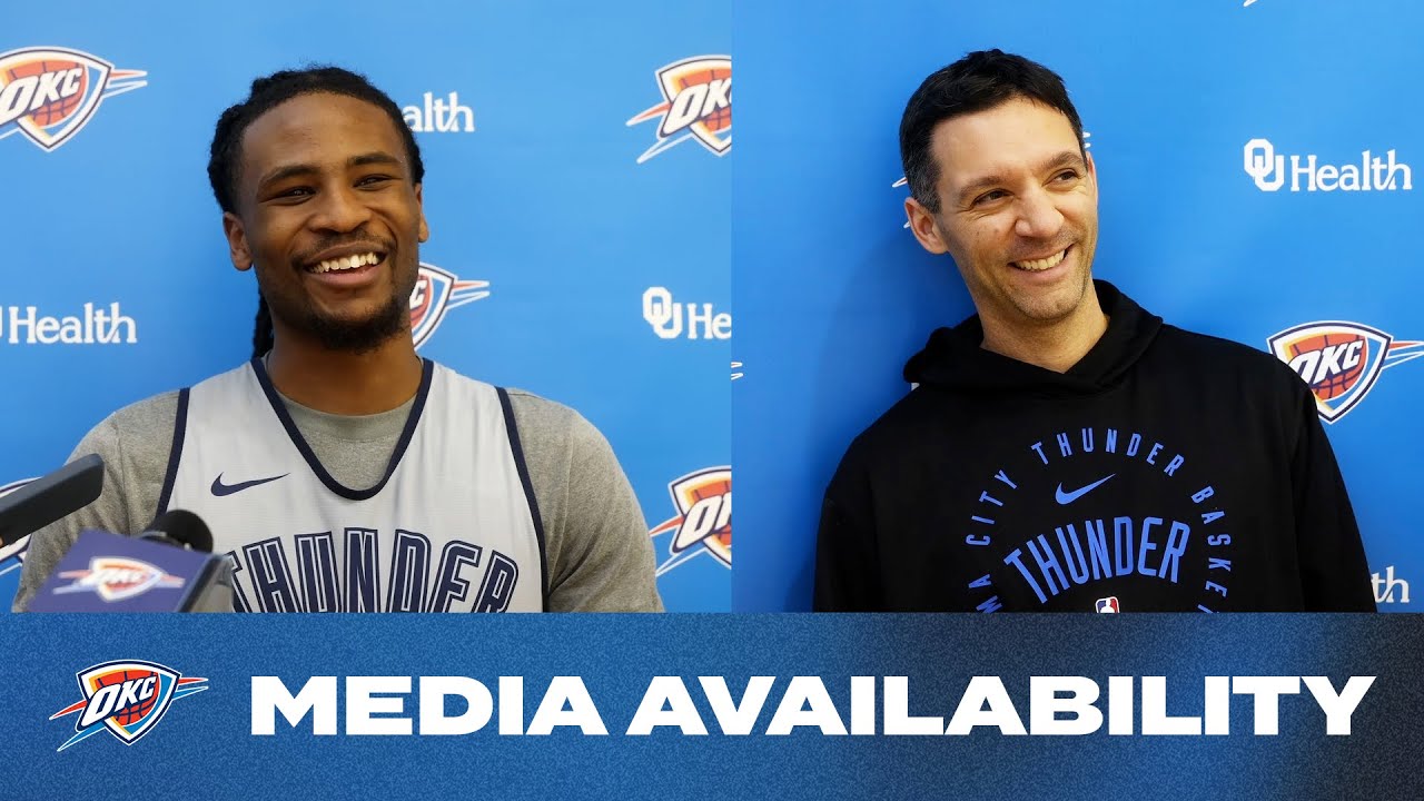 Cason Wallace  + Coach Daigneault Practice Media Availability | October 19, 2024 | OKC Thunder