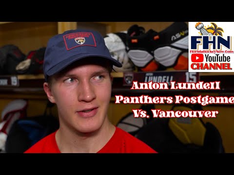 Anton Lundell, Florida Panthers Postgame After OT loss to the Vancouver Canucks