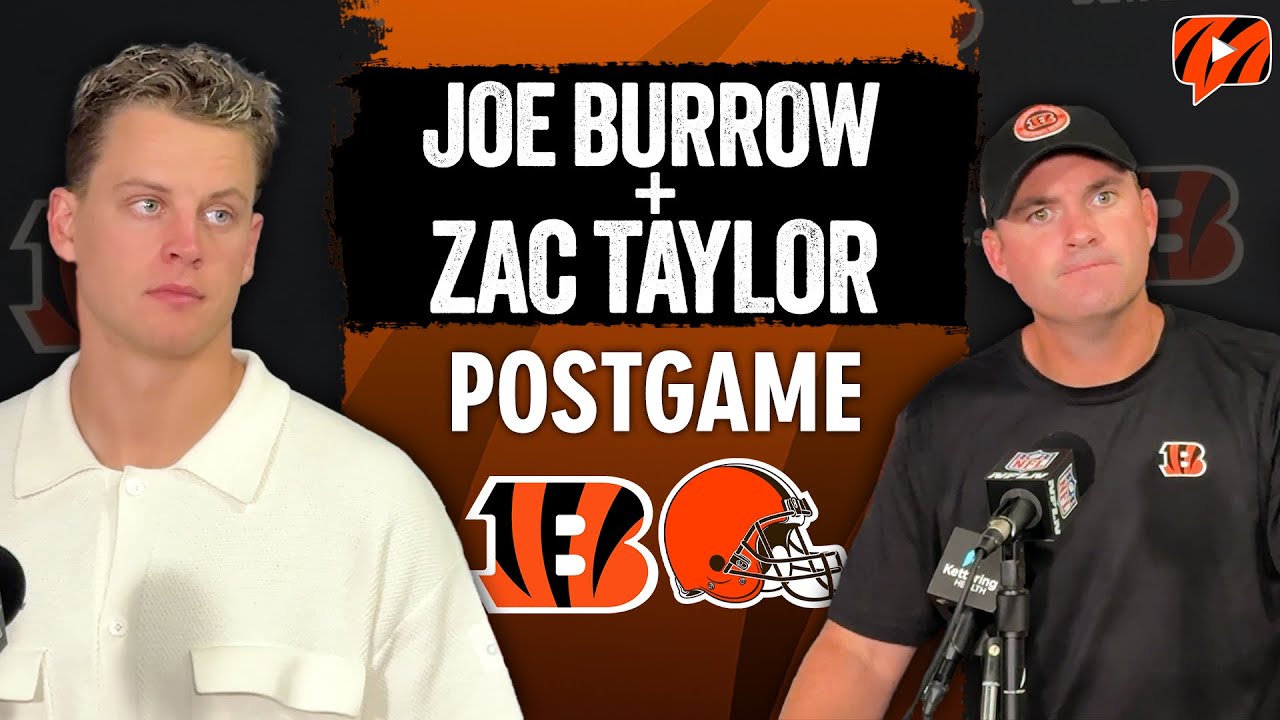 Joe Burrow and Zac Taylor React to Bengals WIN Over Browns | NFL Week 7