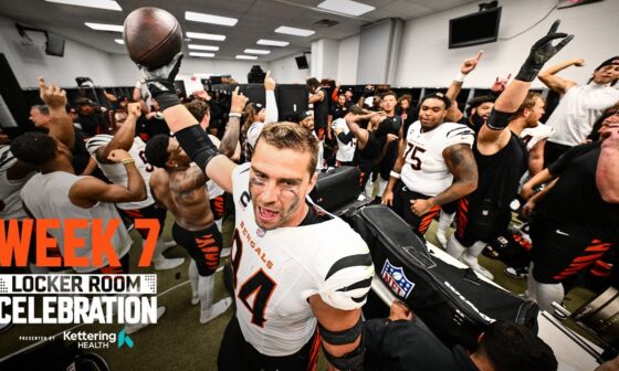 Week 7 at Cleveland Browns | Locker Room Celebration