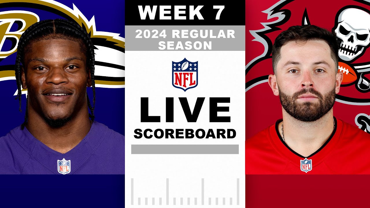 Ravens vs Buccaneers Week 7 LIVE Scoreboard!