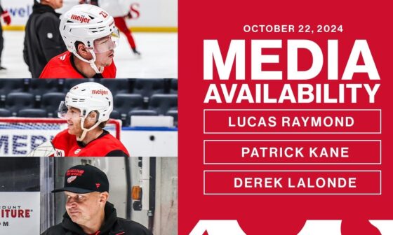 Lucas Raymond, Patrick Kane, Derek Lalonde Media Availability | Oct. 22, 2024