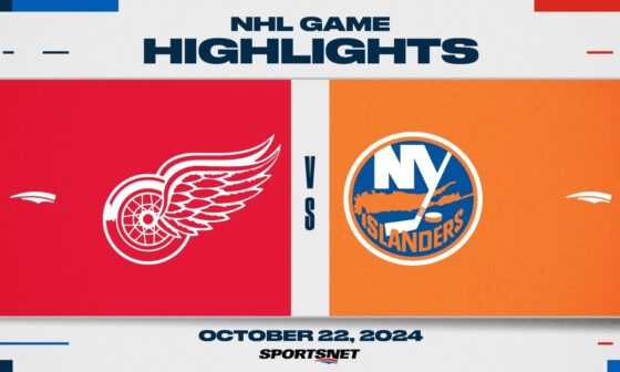 NHL Highlights | Red Wings vs. Islanders - October 22, 2024