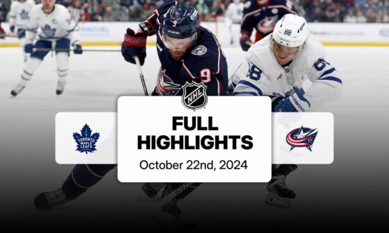 Maple Leafs at Blue Jackets | October 22, 2024 | NHL Full Game Highlights