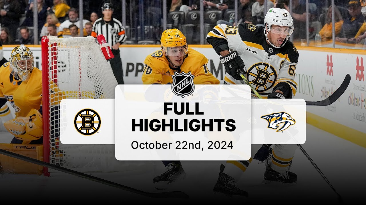 Bruins at Predators | October 22, 2024 | NHL Full Game Highlights