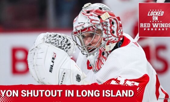 Alex Lyon lifts Detroit to win in Long Island with 29 save shutout