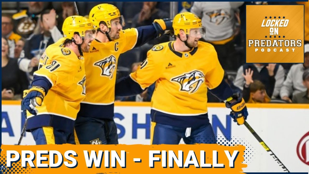 Nashville Predators Get First Win, Juuse Saros Earns Shutout Over Boston Bruins