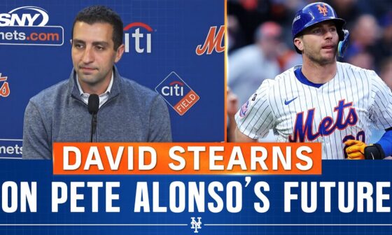 Mets president of baseball ops David Stearns addresses the upcoming free agency of Pete Alonso | SNY