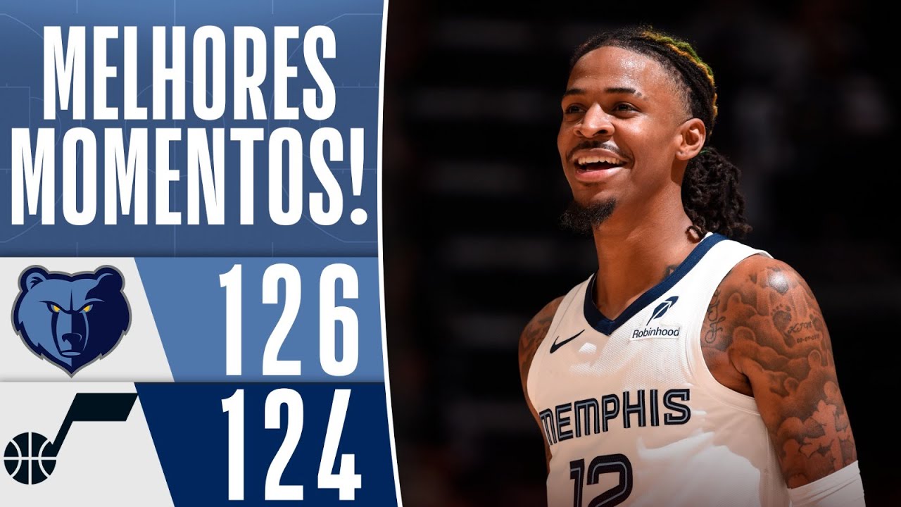 JA MORANT ANOTA DUPLO-DUPLO EM SEU RETORNO, E OS GRIZZLIES VENCEM O UTAH JAZZ | Melhores Momentos