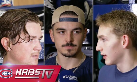 Montembeault, Xhekaj + more Habs address the media at practice | FULL PRESS CONFERENCES