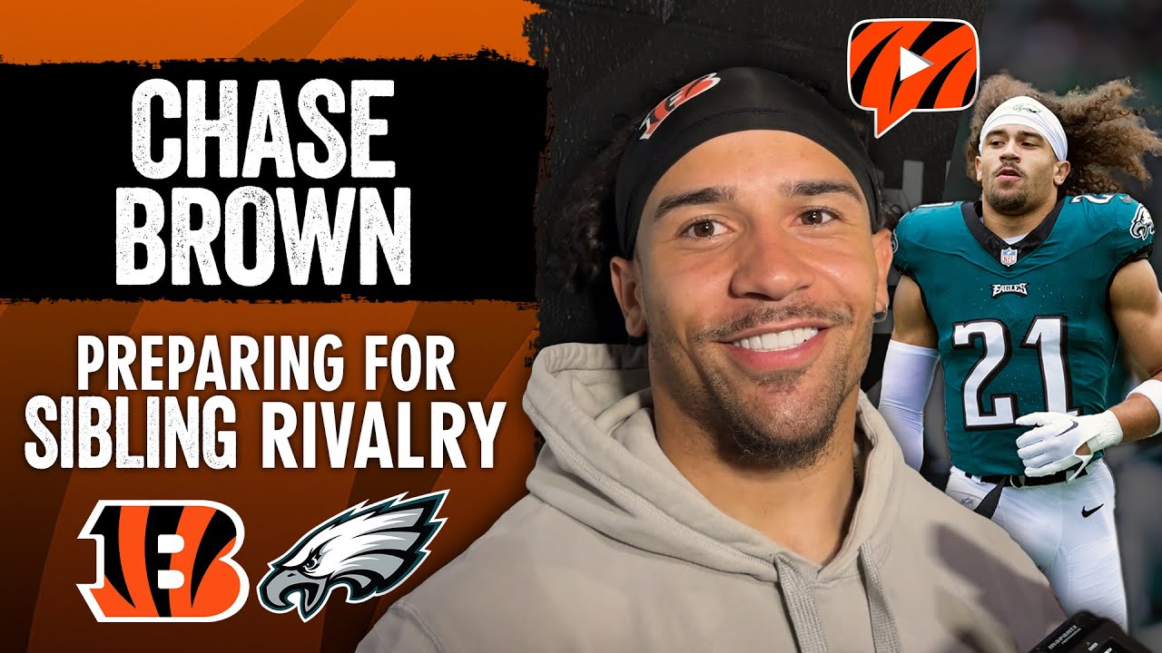 Chase Brown on FIRST Matchup vs Twin Brother Sydney Brown, Bengals vs Eagles Week 8