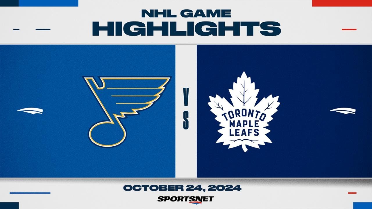 NHL Highlights | Blues vs. Maple Leafs - October 24, 2024