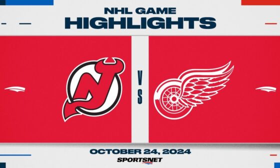 NHL Highlights | Red Wings vs. Devils - October 24, 2024