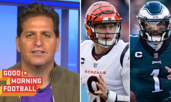 GMFB | "Jalen Hurts is better than Joe Burrow" - Peter Schrager breaks down Eagles vs Bengals