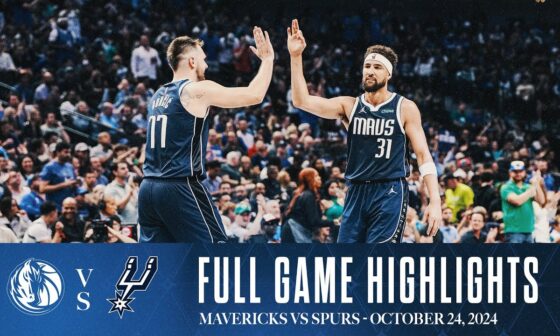 Dallas Mavericks Highlights vs. San Antonio Spurs | October 24, 2024