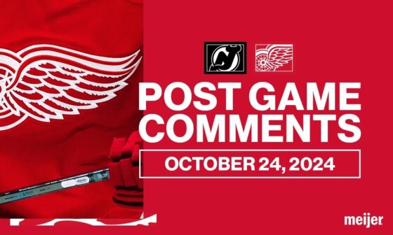 Dylan Larkin, Alex DeBrincat, Derek Lalonde Post Game | Oct. 24 vs DET