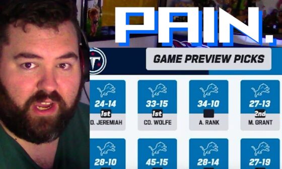 Tennessee Titans fan sad reaction to Titans-Lions NFL Game Preview