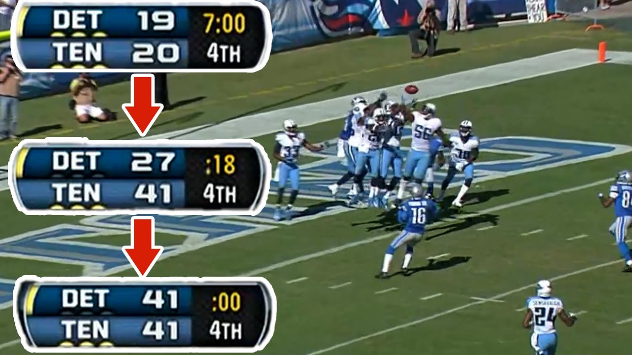 The CRAZIEST 4th Quarter in NFL History! (Lions vs. Titans 2012, Week 3)