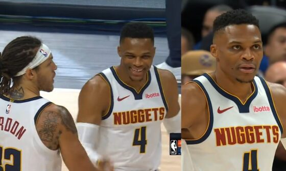 Russell Westbrook gets standing ovation in Nuggets debut then airballs first 3