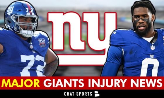 MAJOR New York Giants Injury News Before MNF vs. Pittsburgh Steelers