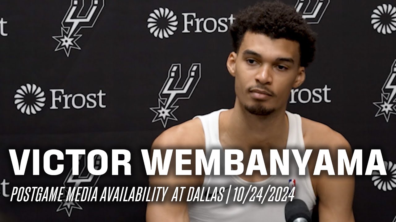 Victor Wembanyama's Postgame vs Dallas Mavericks | 10.24.2024