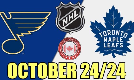 Toronto Maple Leafs vs St Louis Blues OCT 24 24 w/Superbman