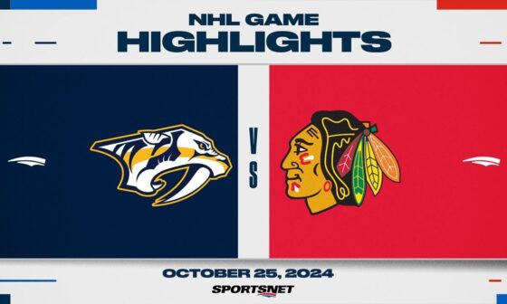 NHL Highlights | Predators vs. Blackhawks - October 25, 2024