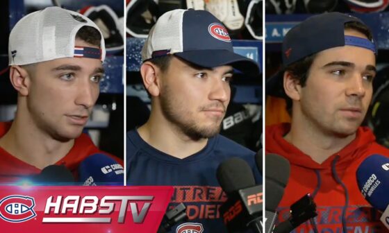 Mailloux, Suzuki + more Habs address the media at practice | FULL PRESS CONFERENCES