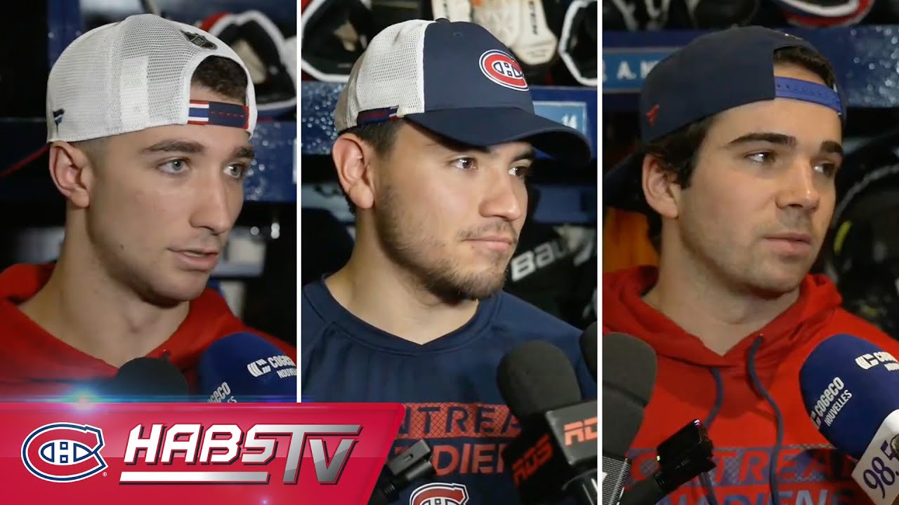 Mailloux, Suzuki + more Habs address the media at practice | FULL PRESS CONFERENCES