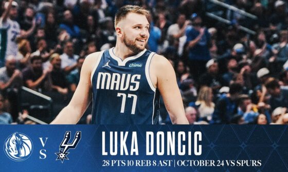 Luka Doncic (28 Points) Highlights vs. Spurs | October 24, 2024