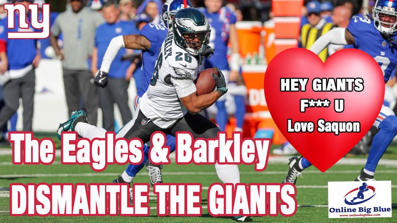 Saquon Barkley and the Eagle DISMANTLE the New York Giants! Daniel Jones BENCHED