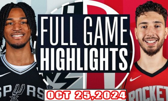 Houston Rocket Vs San Antonio Spurs FULL GAME Highlights Oct 25,2024 NBA Season