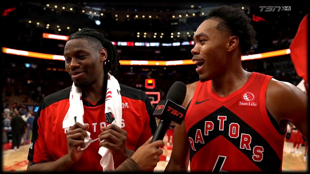 Scottie Barnes x Jonathan Mogbo Post-Game Interview