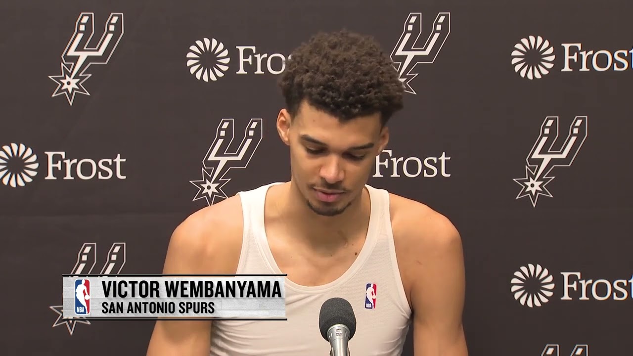 San Antonio Spurs' Victor Wembanyama Postgame Interview vs. Dallas Mavericks: Oct. 24, 2024