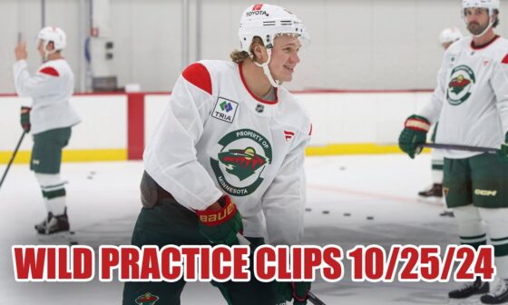 Minnesota Wild Practice Clips - 10/25/24